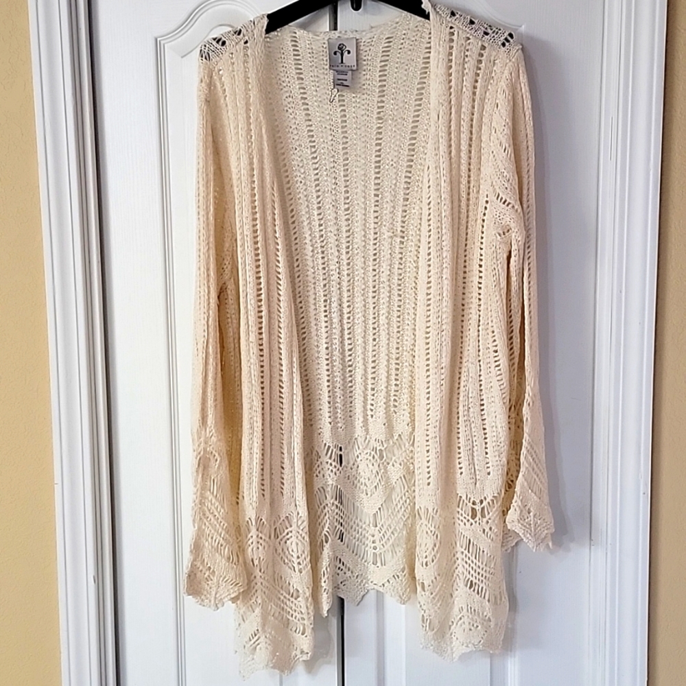 Rain & Rose open weave mid length cardigan